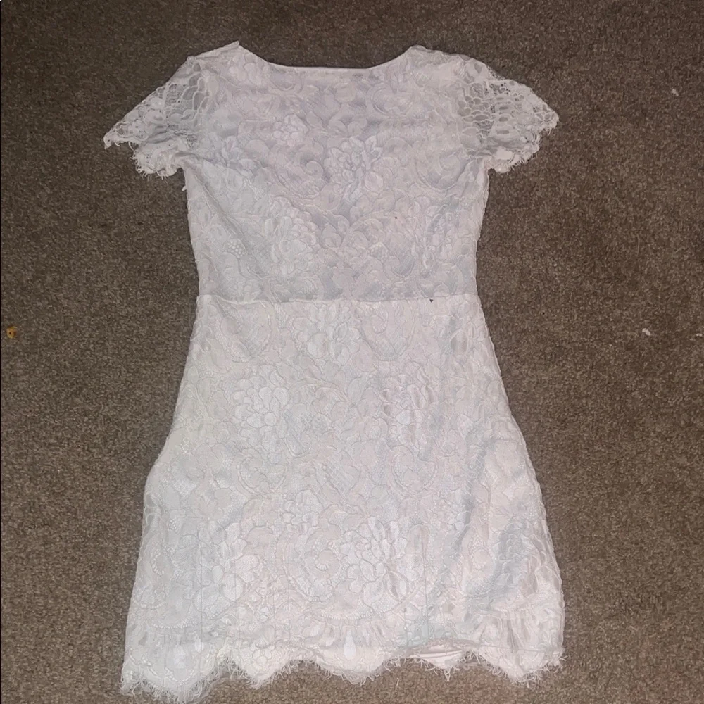Storia White Lace Mini Dress - Picture 5 of 7